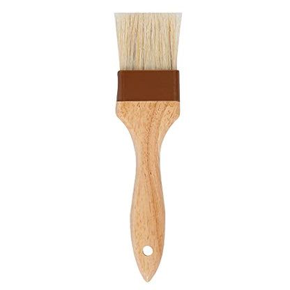 Restaurantware Pastry Tek 2 inch Wide Buttering Brush 1 Boar Bristle Pastry Brush - Hardwood Handle Built-In Hanging Hole Wood Basting Brush Sturdy Ferrule For Glazing And Basting - size: 8 3/4"