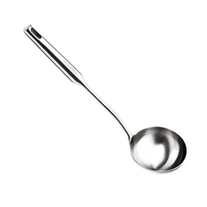 Soup Spoon Ladle,304 Stainless Steel Cooking Spoon Kitchen Tool For Wok With Hollow Handle, Silver/13.9Inch - style: Soup Ladle