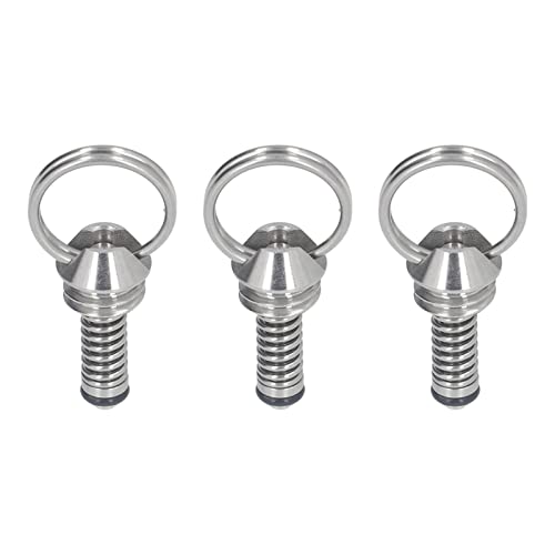 Beer Keg Relief Valve, 304 Stainless Steel Pressure Release Valve Replacement for Lock Keg Lid, 3PCS Set with Pull, Rustproof & for Home