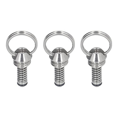 Beer Keg Relief Valve, 304 Stainless Steel Pressure Release Valve Replacement for Lock Keg Lid, 3PCS Set with Pull, Rustproof & for Home