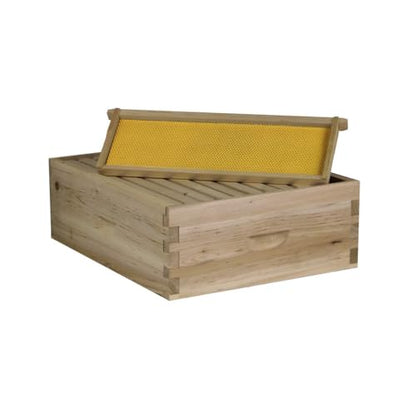 Starter 10 Frame Beehive Kit - Includes 2 Hive Bodies, 1 Super Box, Pine Frames, Wax Coated Foundations and More