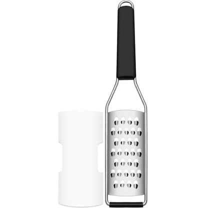 Cambom Cheese Grater Vegetable Shredder & Citrus Zester Lemon Zester for Parmesan Cheese, Vegetables, Zucchini, Nutmeg, Chocolate, Lemons, Hand Held Shredder Graters Stainless Steel Extra Coarse Blade - color: Black, size: Set of 1, style: Extra Coarse Bl