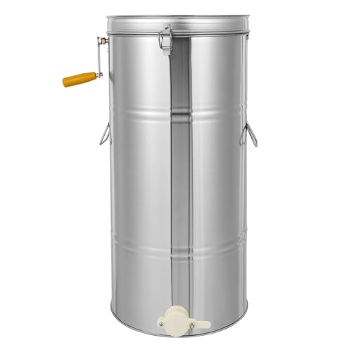 2 Frame Honey Extractor Manual Honey Extractor Honey Spinner Drum Separator Spinner Beekeeping Equipment Food Grade Stainless Steel Beekeeping Extraction Apiary Centrifuge Equipment