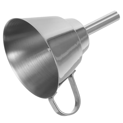 Stainless Steel Funnel with 304 Mesh Strainer 9cm Kitchen Oil and Liquid Filter Funnel for Bottles Jars Canning Cooking Use