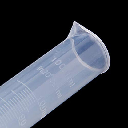 Hydrometer Test Tube, Plastic Graduated Cylinder, 100ml Hydrometer Test Tube with Clear Scale, Portable Measuring Cylinder for Home and School Science, 100 Ml Graduated