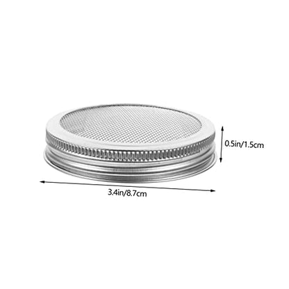 4pcs Stainless Steel Sprouting Lids for 70/86mm Mason Jars Sturdy Mesh Strainers for Bean Sprout Kit Easy to Use for Home Germination and Fermentation