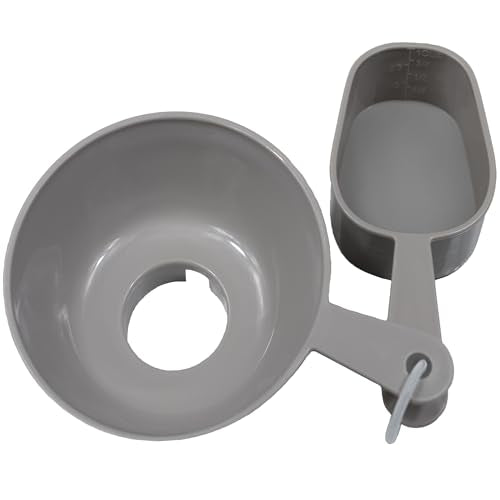 Wide Mouth Funnel with 1 Cup Measuring Scoop Set, Perfect for Funnels for Kitchen Use Filling Jars, Kitchen Set, Canning Funnel for Mason Jars, Plastic Measuring Cup