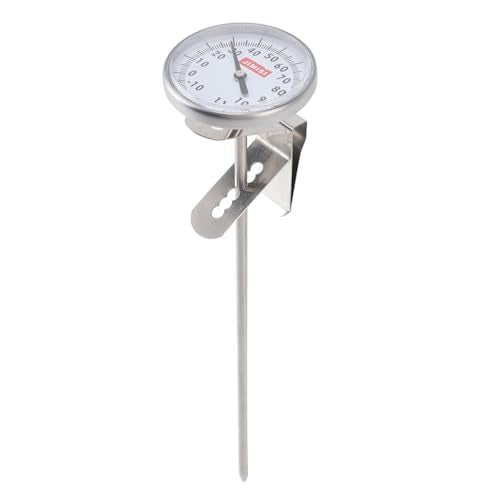 Diyeeni Milk Thermometer for Steaming Milk, Bar Coffee Thermometer for Frothing 195mm Probe - Pot for Yogurt Coffee Cheese Making Supplies with Clip, Candy and Food