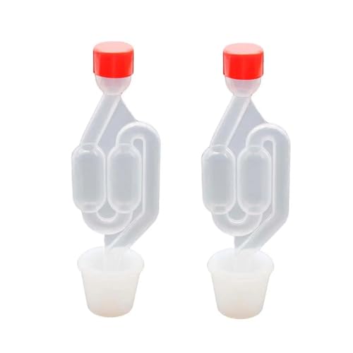 Home Brewing Type Twin Bubble Airlock and Silicone Carboy Bung for Wine Making and Beer Making (Pack of 2) Brewing Accessories
