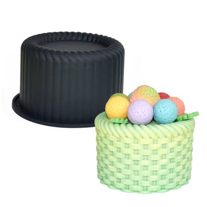 Silicone Mold, Basket-Shaped Baking Molds for Mousse Cake, Chocolate, Jelly, Candy, Wax, Candle Making, Non-Stick Food Grade Silicone Mould (G_ Flower Basket) - size: G_ Flower Basket