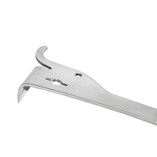 SEIWEI 2 Pack Stainless Steel Bee Hive Scraper with J-Hook Polished Beekeeping Tools Thumb Bee Honey Knife and Hive Scraper for Beekeepers