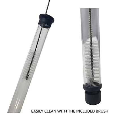 Fermtech Regular Deluxe Siphon Homebrew Kit, Regular Auto-Siphon Brewing Equipment, 24" Pro Wine Bottling Wand Filler, Clamp and Tubing and 30" Brush. Wine, Beer, and Kombucha Making Supplies