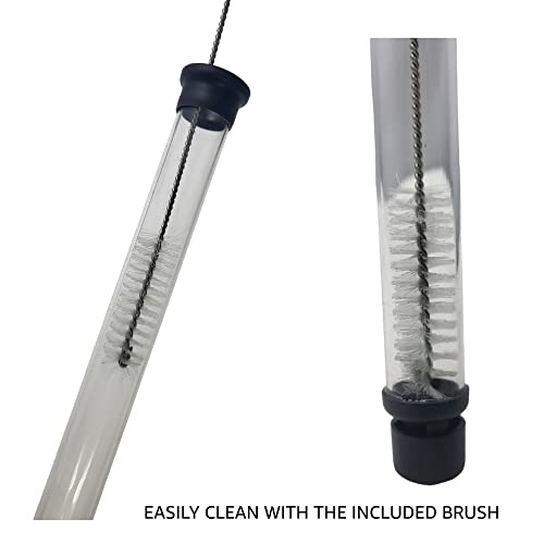 Fermtech Regular 24" Auto Siphon with 30" Brush & 8ft Food-Grade Tubing – Wine, Beer, Mead & Home Brewing Racking Cane, Transfer Wand, Bottling Kit & Supplies - Made in Canada
