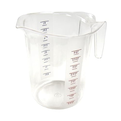 Winco Measuring Cup, Polycarbonate, 4-Quart, Clear - size: 4 Quart
