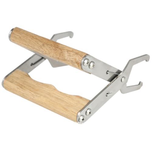 Garneck 3pcs Beehive Frame Holder Tool for Beekeeping with Wooden and Stainless Steel Construction, Stable and Secure Frame Holding, Preventing Damage to Honeycomb, for Honey Harvesting