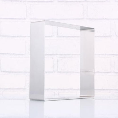 GALPADA Stainless Steel Square Cake Ring 7.28 X 7.28 X 1.96 Inch Cake Cutter Mousse Mold Reusable Baking Tool for Pastry Dessert Fondant Bread Sandwiches Cheese - size: Size 10