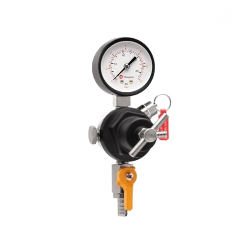 Kegco Secondary Regulator, Single Gauge, Black