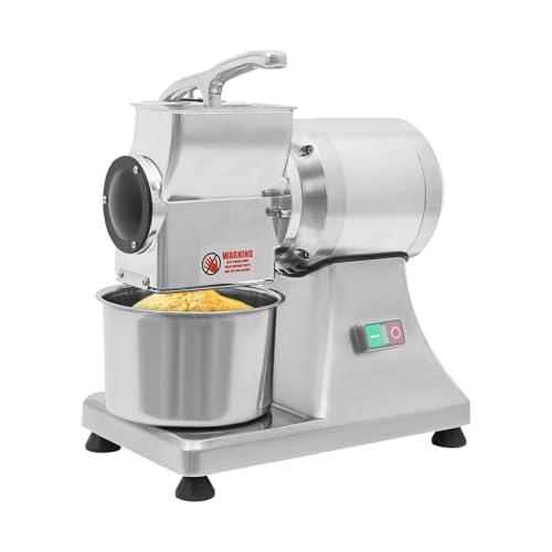 Electric Cheese Grinder,110V 550W Cheese Shredder W/Safety Shield & Bucket,Heavy Duty Food Shredder for Block Cheese,88 Lbs/Hour
