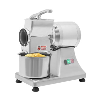 Electric Cheese Grinder,110V 550W Cheese Shredder W/Safety Shield & Bucket,Heavy Duty Food Shredder for Block Cheese,88 Lbs/Hour