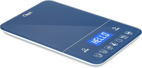 Ozeri Touch III Digital Kitchen Scale with Calorie Counter, 22 lbs (10 kg), Classic Blue - color: Classic Blue