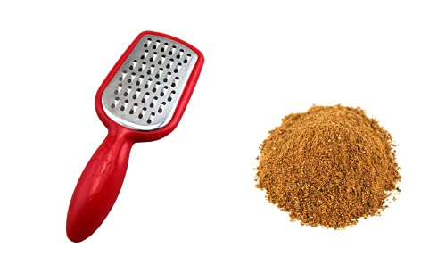2 Pcs. Stainless Steel Mini Grater Cheese Garlic Nutmeg Chocolate 5" BPA Free - color: Red