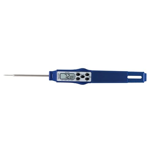 Taylor 9877FDA Compact Waterproof Digital Food Thermometer, 2.81 Inch Stem Length with FDA-Recommended 1.5mm Probe, NSF Certified, Blue