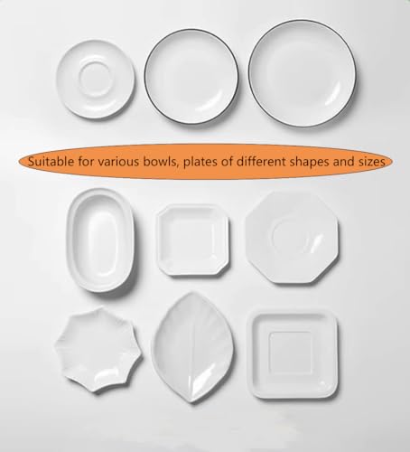 50PCS Reusable Elastic Food Storage Covers, Bowl Covers, BPA-Free, Airtight Seal for Plates, Fruits, Sourdough Baking, Kitchen Use, Plastic Wrap, Easy to Clean, Fresh-Keeping (Transparent White)