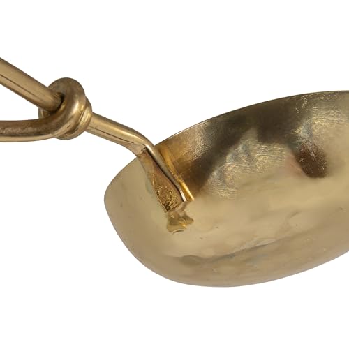 Creative Co-Op Set of 4 Hammered Stainless Steel Scoops, Gold Finish - color: Brass