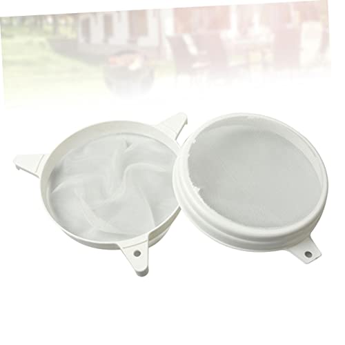 1PC Plastic Double Sieve Honey Filter Nylon Strainer for Beekeeping Impurity Removal Beekeeping Tool for Honey Processing White