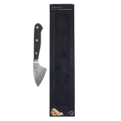 Mercer Culinary Renaissance Parmesan Cheese Knife, 2.75-Inch - color: Black Handle, size: 2.75-Inch Parmesan Cheese Knife
