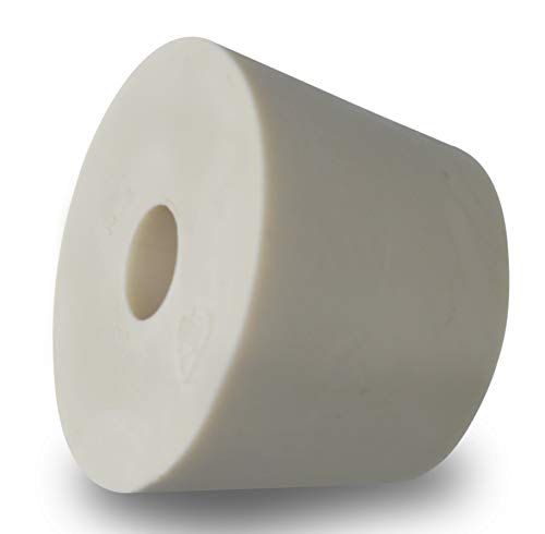 Rubber Stopper- Size 8- Drilled