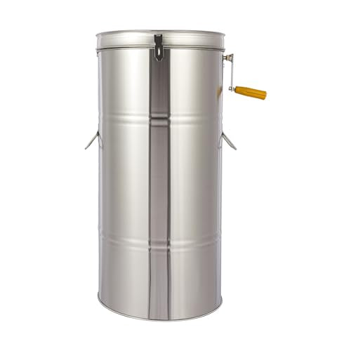 DNYSYSJ Two-Frame Honey Machine, Large Stainless Steel 2 Frame Manual Honey Extractor Beekeeping Equipment for Farm