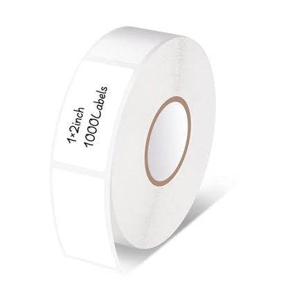 1000 Pcs Removable Freezer Labels, 1" x 2" Blank Label Stickers with Perforation Line Waterproof Oil-Proof Sticker Labels Storage for Food Containers Jars Bottle