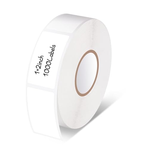 1000 Pcs Removable Freezer Labels, 1" x 2" Blank Label Stickers with Perforation Line Waterproof Oil-Proof Sticker Labels Storage for Food Containers Jars Bottle