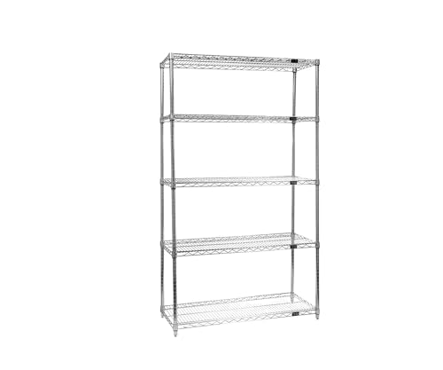 Quantum Storage Systems WR54-3048C Starter Kit Wire Shelves Chrome 4 Shelves 54" H x 48" W x 30" D - size: 54H x 48W x 30D