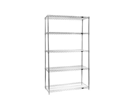 Quantum Storage Systems WR54-3048C Starter Kit Wire Shelves Chrome 4 Shelves 54" H x 48" W x 30" D - size: 54H x 48W x 30D