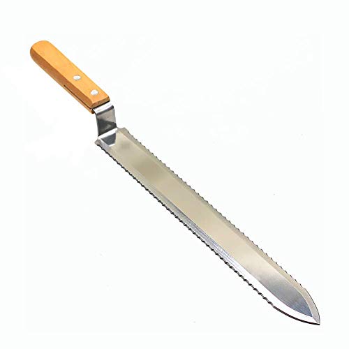 WEICHUAN Beekeeping Tools Set of 3, Include Uncapping Knife, Frame Gripper and Multifunction Hive Scraper, Stainless Steel Body with Wooden Handle