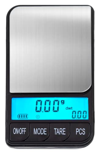American Weigh Scales Digital Pocket Scale AC Series 1200g x 0.1g | High Precision 0.1g Accuracy Mini Gram Scale for Kitchen, Lab, Jewelry, Coin Scale, Small Digital Gram Scale Portable Travel Scale - size: 1200g x 0.1g