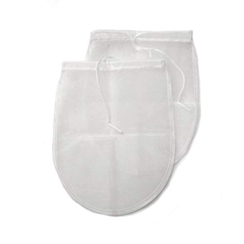 Soy / Nut Milk Bag - XL12"X10” Two bags - Hot / Cold brew, Commercial Grade Reusable All Purpose Food Strainer - Food Grade BPA-Free - Ultra Strong Fine Nylon Mesh