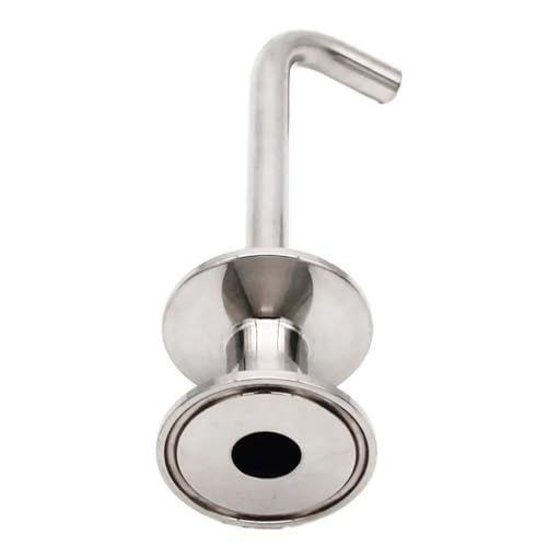 SS304 Home Brew Kettle Dip Tube - 90 Degree Angle, 1.5" TC Clamp Quick-Connect, Liquid Extraction Tube for Brewing Kettles/Conical Fermenters, 1pc