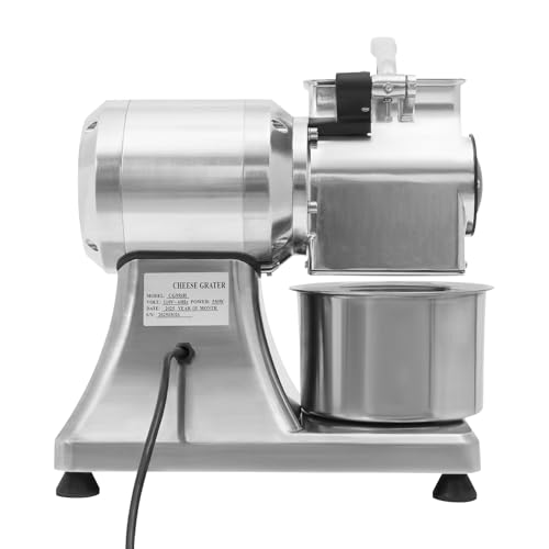 Electric Cheese Grinder,110V 550W Cheese Shredder W/Safety Shield & Bucket,Heavy Duty Food Shredder for Block Cheese,88 Lbs/Hour
