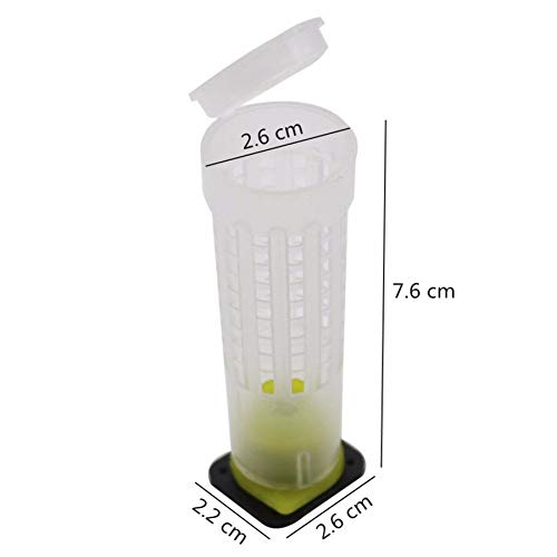 30pcs Queen Bee Roller Cages -Plastic Beekeeping Rearing Cup Kit Queen bee Roller Cage Rearing Cup Holder Beekeeping Tool