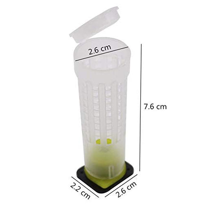 30pcs Queen Bee Roller Cages -Plastic Beekeeping Rearing Cup Kit Queen bee Roller Cage Rearing Cup Holder Beekeeping Tool