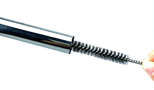 Pipe Cleaning Brush Set Stainless Steel Bristles, 8 Piece Variety Pack for Auto Parts, Bottles, Tubes, Etc.