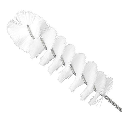 EISCO 12PK Nylon Cleaning Brushes with Fan-Shaped Ends, 9.25" - Twisted Stainless Steel Wire Handle - Ideal for 0.3" - 0.5" Diameter Tubes, Bottles, Cylinders, Flasks, Straws -