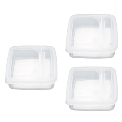 AYNEFY Kitchen Kitchen Storage, Airtight Transparent Pp Box Heat And Cold Cheese Box Multipurpose Using Foods Storage Box For Fruits Minced Garlic Chili 3 Pcs Flip Lid Cheese