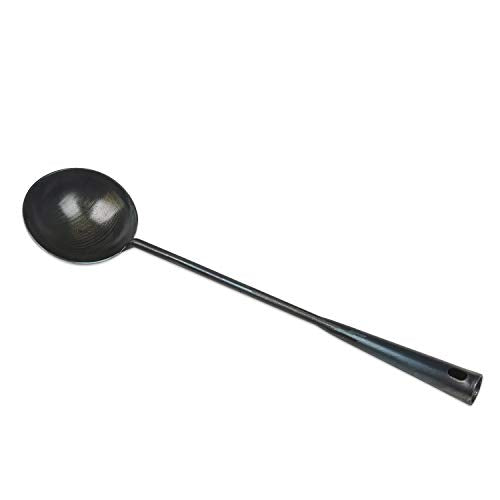 ZhenSanHuan HandMade Carbon Steel Wok Ladle Tool Utensils (Ladle 40CM) - size: 40CM/15.7'', style: Ladle