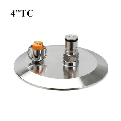 Tri Clamp 3"/4" End Cap with Gas Ball Lock Post and PRV 17 PSI Dry Hopper Accessories Homebrew Conical Fermenter Accessories(3TC) - color: 3TC