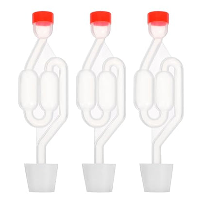 BESTonZON S-shaped Airlock for Fermentation with 6# Stopper 8mm Hole, Hydrolocks Set of 3 for Brewing Wine, Beer, and Pickling
