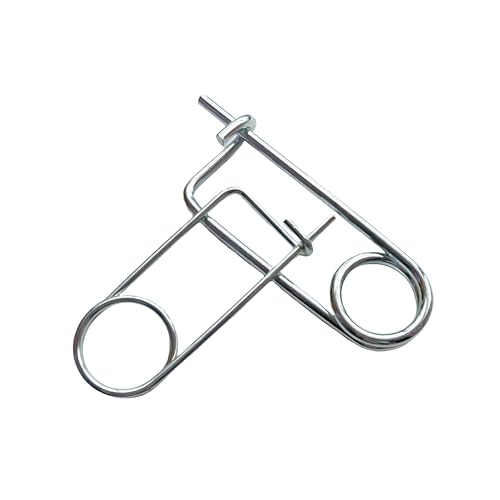 Steel Brooch Shape Open Safety pin Spring pin, Quick Lock line Lock pin Locking Fasteners for Farm Lawn Garden Hooks (0.13x3.15 in(3.2x80 mm)-8Pcs) - size: 0.13x3.15 in(3.2x80 mm)-8Pcs